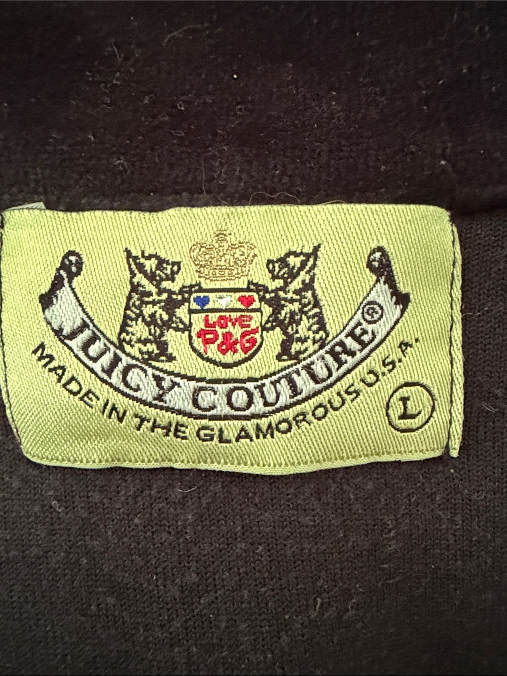 ‘Vintage’ Juicy Couture Black Velour Jacket and Pants Lounge Set - Picture 3 of 8